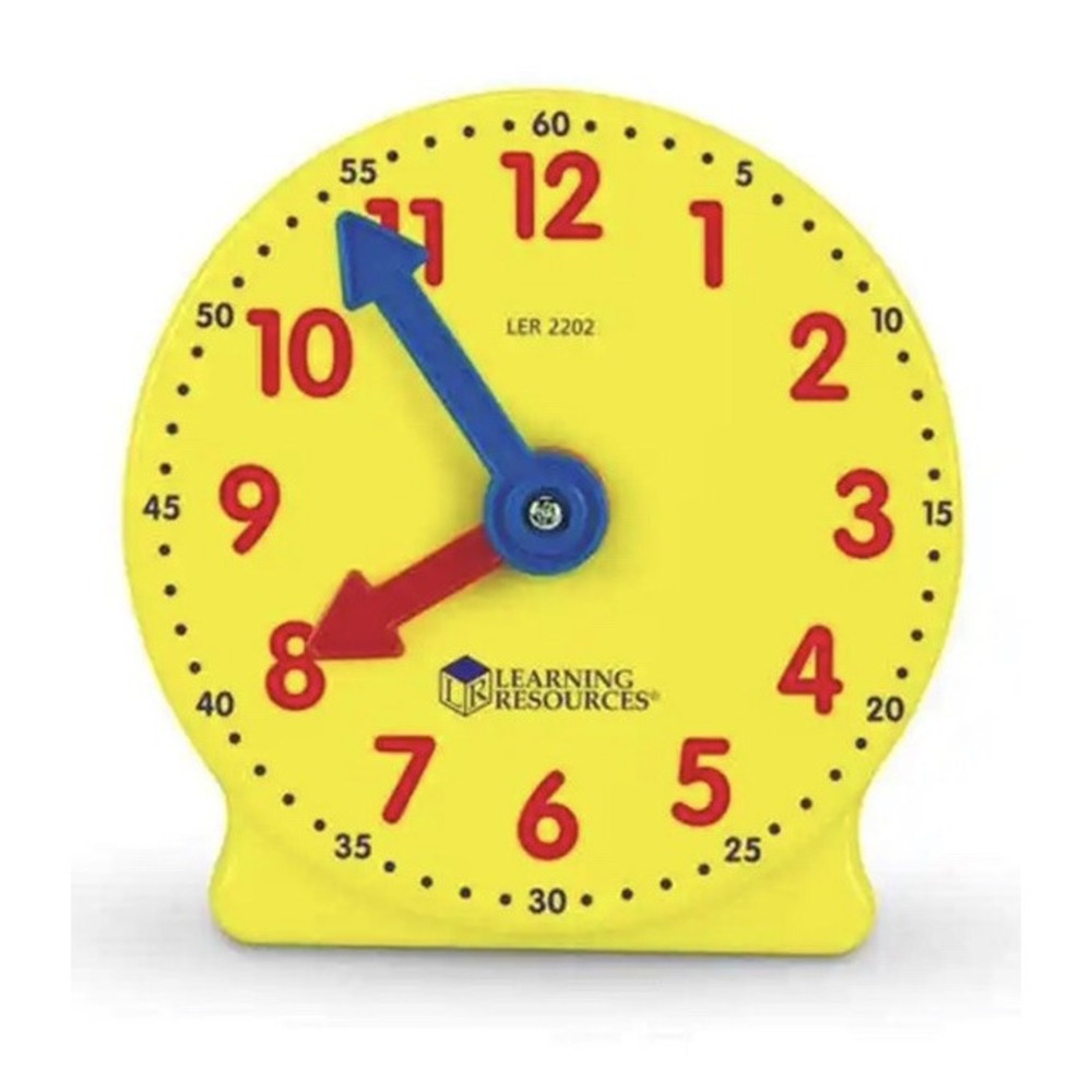 ETA Learning Resources Geared Mini Clock 4" Teaching Homeschool Telling Time